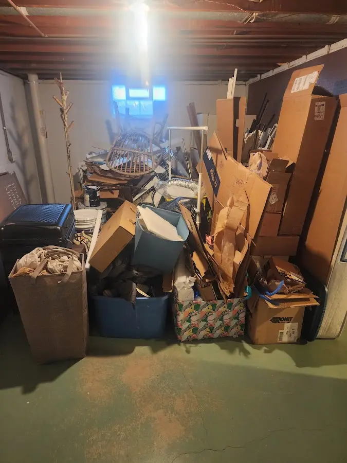 Roll-off dumpster container at job site for Roll Off Dumpster Rental in Hayes